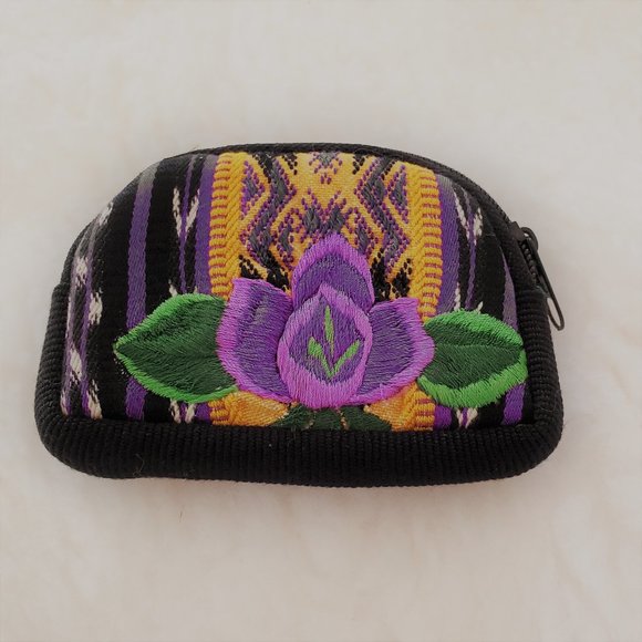 Flower Coin Purse from Guatemala - Picture 4 of 6